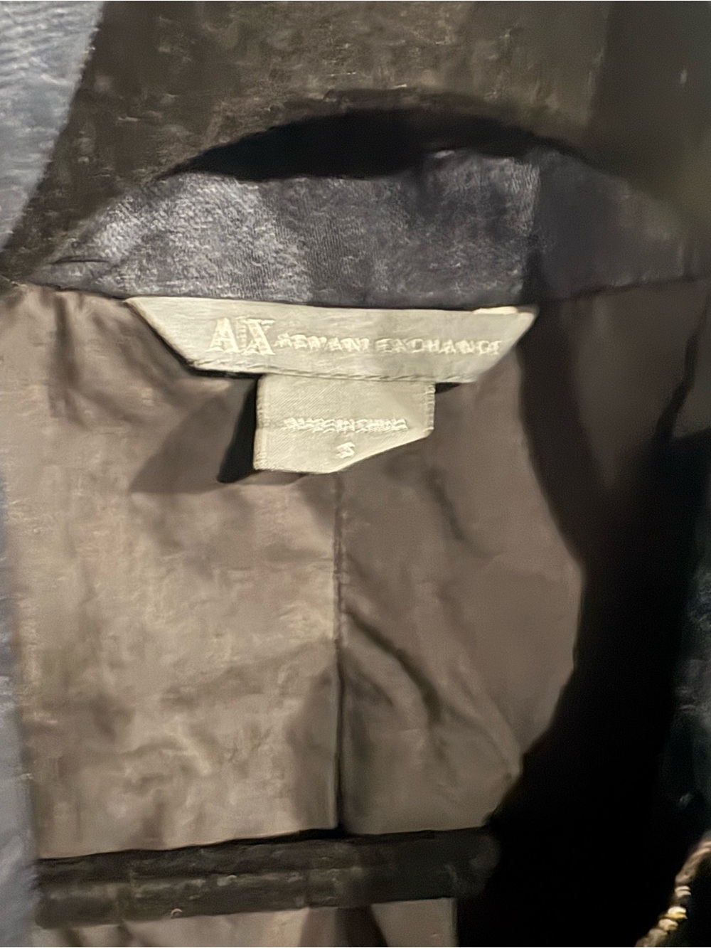 Armani Exchange Dark Wash Denim Blazer Jacket Minimalist Y2K - Picture 2 of 4